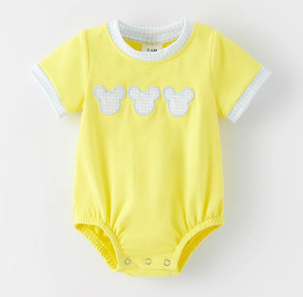 Yellow Trio Mickey Bubble