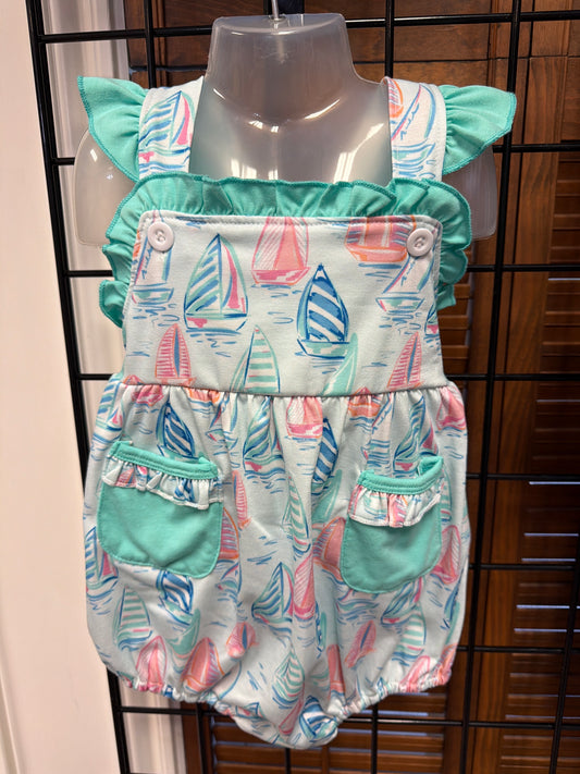 Girls Sailboat Bubble w Pockets