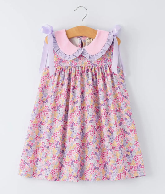 Pink Purple Floral Dress